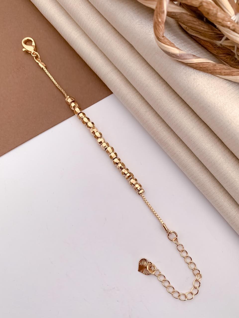 Golden Faceted Bead Bracelet