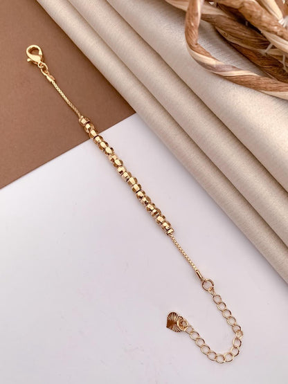 Golden Faceted Bead Bracelet