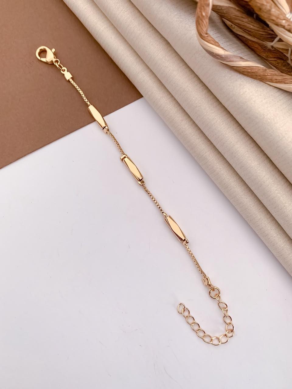 Sleek Bar Accent Gold-Tone Bracelet