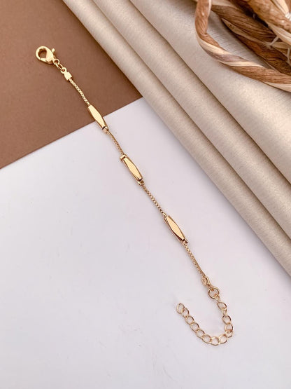 Sleek Bar Accent Gold-Tone Bracelet