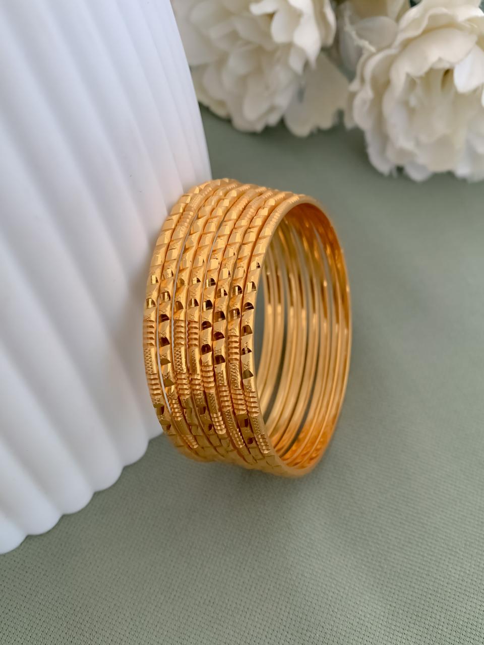 Buy 1 Get 1 Free-Kiyara Bangles (Set of 8)