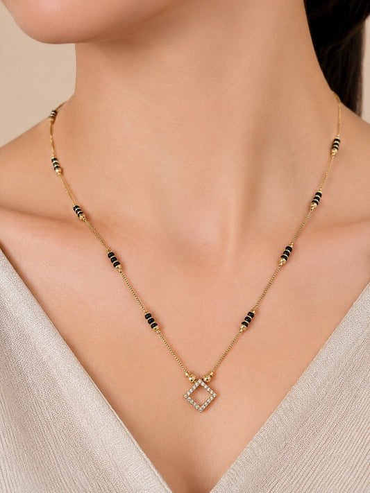Buy 1 Get 1 Free - Golden Square Glow Mangalsutra