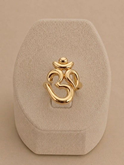 Gold Om (ॐ) Adjustable Spiritual Ring