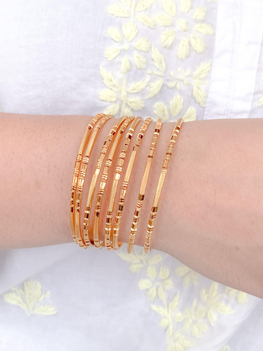 Buy 1 Get 1 Free-Kiyara Bangles (Set of 8)