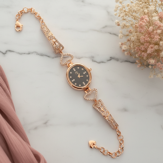 Black Dial – Flat Lay Marble