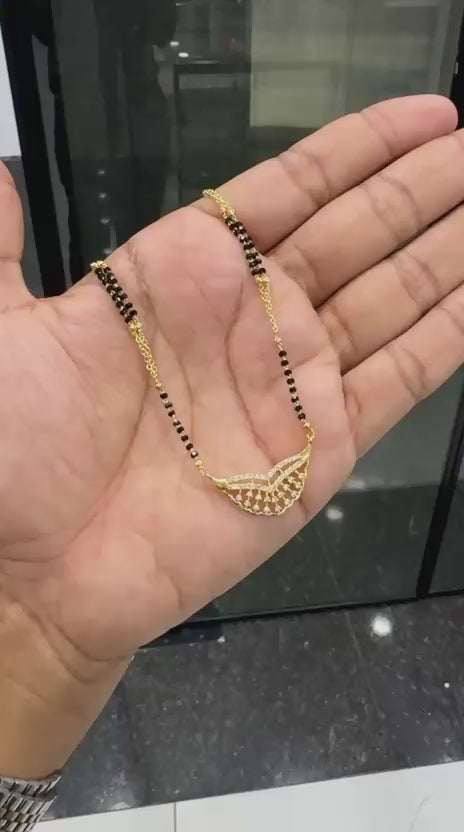 Buy 1 Get 1 Free - Crystal Leaf Minimal Mangalsutra