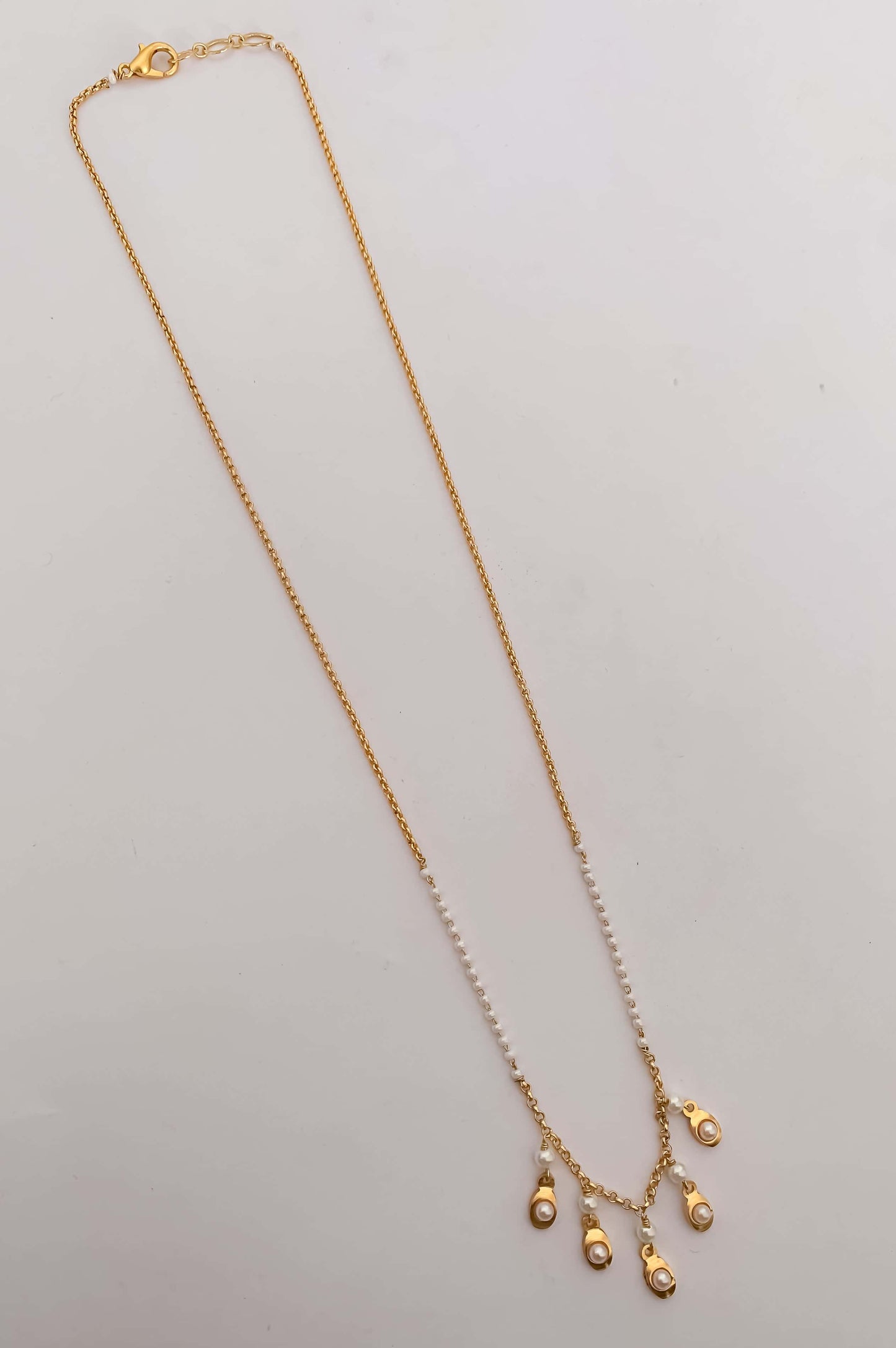 Matt Finished delicate fancy hanging chain [20 inches] - Fancy chain - Belleza Jewels