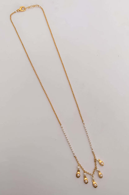 Matt Finished delicate fancy hanging chain [20 inches] - Fancy chain - Belleza Jewels