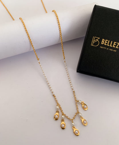 Matt Finished delicate fancy hanging chain [20 inches] - Fancy chain - Belleza Jewels