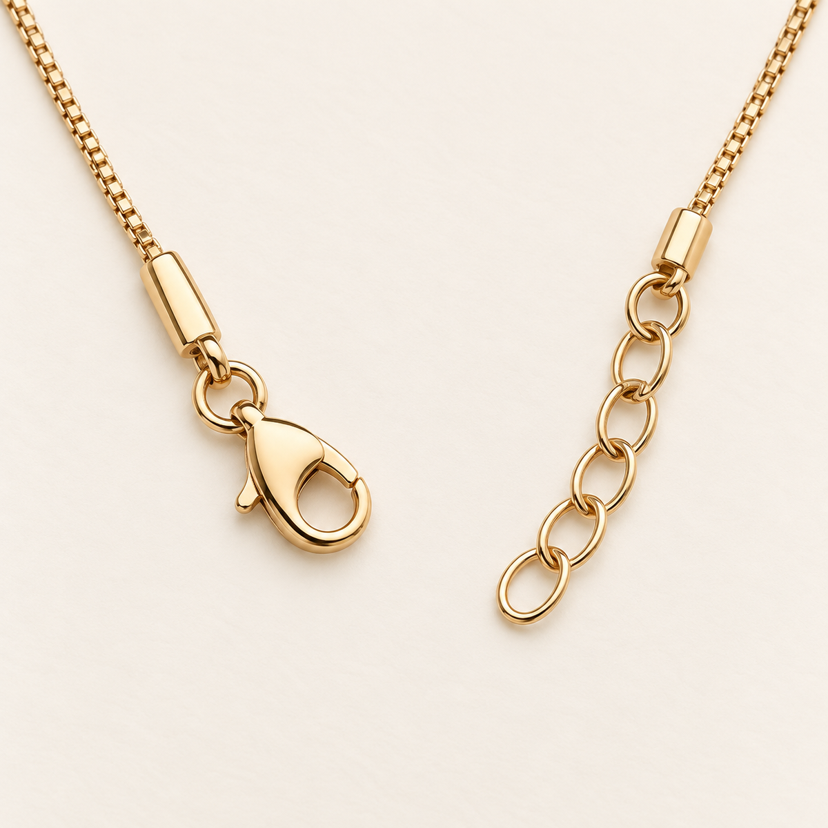 Sleek Bar Accent Gold-Tone Bracelet clasp and extender detail