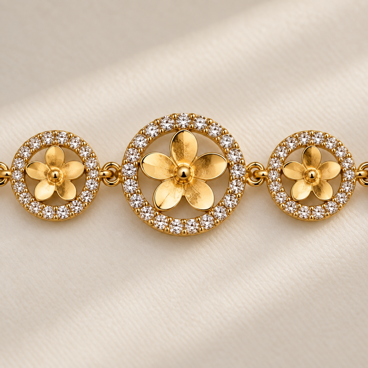 Vrushali Bracelet SKU 3236 floral medallion macro detail